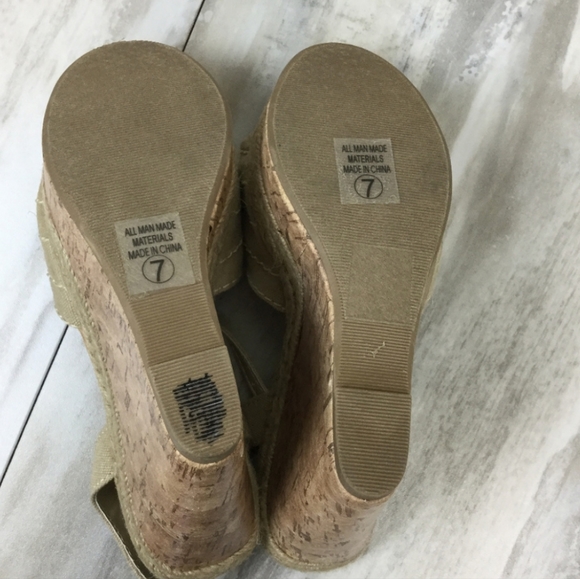 🅴 Soda 4" Espadrille Wrapped Cork Wedge Open-Toe Bow Accent Ankle Strap - Picture 11 of 14